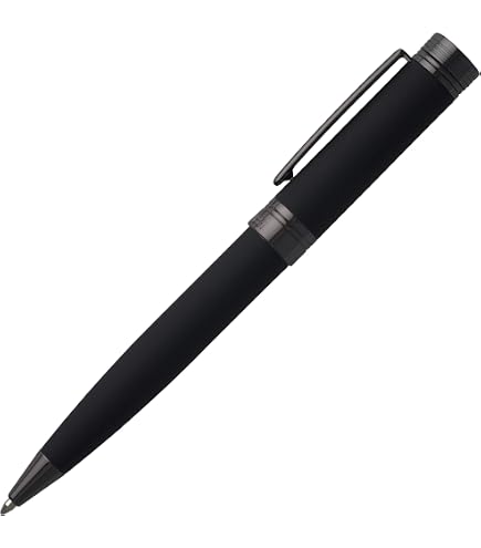 Cerruti 1881 Hamilton Kugelschreiber - Schwarz, Lederoptik, Mit Geschenkbox