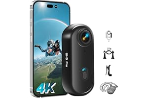 Tiantianle Action Cam 4K und 16 GB Speicherkarte Mini Unterwasserkamera Wasserdicht bis 30M, 360° Helmkamera Fahrrad,Freihand-POVs,Bodycam Körperkamera, Actionkamera, Kleine Kamera