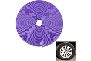XLUMIO Car Wheel Rim Protector Decor Strip, 8m Alloy Rim Protectors Wheel Edge Trim Strip Tire Protection Ring Anti-Collision Strip Wheel Hub Anti-Scratch(Color:Purple)