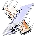 KUSINHOKA Case Compatible with UMIDIGI A15T/ A15/A15C + 3 Pack Screen Protector,Ultra Transparent,Drop Proof,Anti Scratch Thin Slim Soft TPU Silicone Clear Cover,Transparent