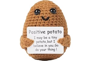 Atsmoce®Pocket Hug Positive Kartoffel, Mini-Plüsch Figuren Lustige Positive Potato Puppe, Kreative Strickwolle Kartoffel Puppe fur Mutmacher Geschenk, Genesungsgeschenke, Geburtstagsgeschenk