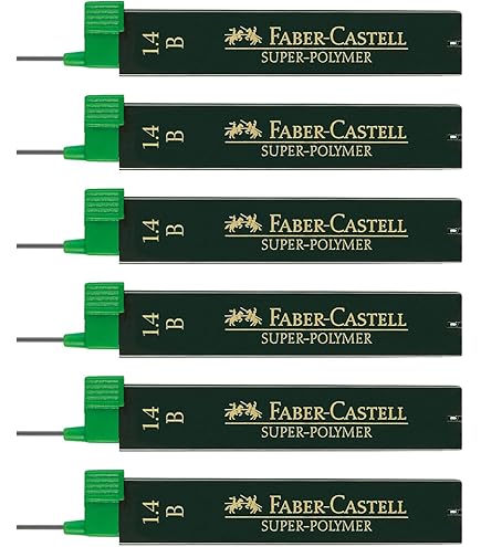 Mine Per Matita Lamy ABC - 6 Pezzi, Punta B 1.4mm, Refill M44 - Foto 13