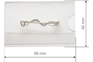 ‎PROFIOFFICE ProfiOffice® Kunststoff Namensschilder mit Nadel 60x40 mm, 50 Stück (90916)