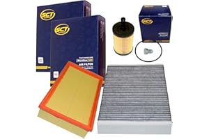 BANDEL AUTOMOBILTECHNIK Inspektions Satz Filter Set 1x Oelfilter 1x Ablassschraube 1x Aktivkohlefilter (Innenraumluftfilter) 1x Luftfilter