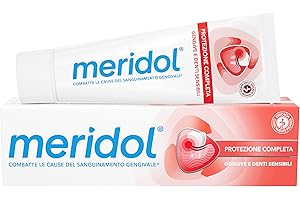 ‎MERIDOL Meridol Zahnpasta Komplettschutz mit antibakterieller Zutat, beruhigt gereiztes Zahnfleisch und empfindliche Zähne. Bekämpft Plaquebakterien und beugt Zahnfleischbluten vor 75 ml