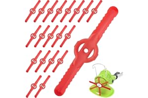eupdd 100 Pezzi Lame per Decespugliatore in Plastica: Lame in Plastica per Tagliaerba da 14 cm per Parco, Fattoria, Frutteto, Prato, Accessori per Decespugliatore in Plastica