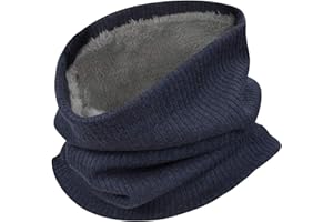heekpek Bufanda de Punto Unisex Calentador de Cuello de Polar Lana Bufanda Tubular de Abrigo de Invierno Bufanda para Mujer y Hombre Para Conducir Motocicletas Esqui