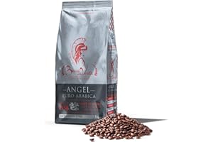 BOCCA DELLA VERITA Caffe in Grani Italiano Arabica Idea Regalo Aroma ANGEL Sacco da 1 Kg Caffe Napoli Tostato Naturalmente e Artigianalmente Caffè Chicchi, Certificato Rainforest e UTZ