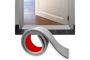 HENGRONGSHEN Rampa de Umbral de Puerta Autoadhesivo 100 * 8 * (1-3) cm, Antideslizante Goma Rampas para Silla de Ruedas, Cortable Perfil Transición Suelo para Garaje, Carrito de Transporte (1,5 cm-Altura, Gris)