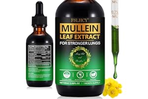 ZOXPM Mullein Drops for Lungs 60ML Mullein Leaf Extract & Chlorophyll Drops for Lung Cleanse Vegan & Health Supplements Fast Absorption