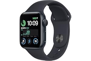 Apple Watch SE (2nd Gen) (GPS, 40mm) - Midnight Aluminium Case with Midnight Sport Band, Regular (Renewed)