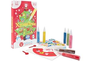 Sabbiarelli Sand-it For Fun Kit Happy Christmas Tree Décorations de Noël - Ensemble d'Activités Créatives: Crée et Colorie les Décorations de Noël avec le Sable, Pour Enfants 3 Ans+