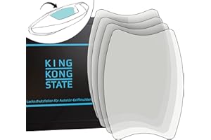 King Kong State Zestaw folii ochronnych do zagłębienia uchwytu drzwi samochodu - duże folie ochronne do ochrony przed zadrapaniami - przezroczyste