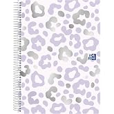 Oxford Dream Tech Notebook A5+ Extra Hard Cover Europeanbook 4, 5 x 5, 120 Sheets, Animal Print, Pink