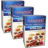 Hanzade Bitkisel Propolisli - C Vitaminli - Kara M&uuml;rverli Atom &Ccedil;ayı Kış &Ccedil;ayı 150 Gr x 3 Adet