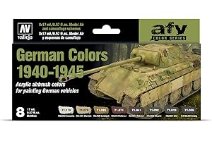 Vallejo Pintura Acrilica Model Air German Colors 1940-1945, Finitura Opaca, 18 ml, Ideale per Aerografo e Modellismo