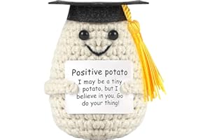 MUCOOS Bachelor Geschenk Positive Kartoffel, Glücksbringer Prüfung, Bachelor/Master Abschluss/Bestandene Prüfung Mutmacher Geschenk, Bachelor Deko, Positive Kartoffel mit Energiekarte(Doktorkartoffeln)