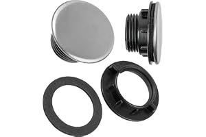 Lock för tvättställsblandare, 2 st, Ø 44 mm lock, Ø 27,5 x 20 mm gänga, rostfritt stållock rosett med tätning och mutter, hålplugg, hålplugg för tvålpump, lock för tvättställsblandare