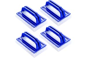 HAOCHEN 4 StkPool Schwamm Bürsten,Pool Schwammbürste,Schwimmbadbürste mit Griff, Poolreinigung Schwimmbad Bürste,Poolfolie Reinigungsschwammbürste, Handschrubber Schwimmbadschwammbürste für Spa Badewannen
