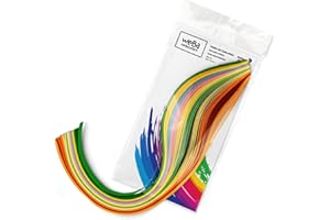 Netuno 200 Quilling-Streifen 3 mm Papier-Streifen Set Mehrfarbig Streifen Quilling Papierstreifen zum Basteln Faltstreifen Fröbelstreifen Weihnachten Flechtstreifen Papier Strips Tonpapierstreifen