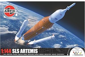 Airfix A50202 SLS Artemis Gift Set - Plastic Model Kits, Spacecraft Building Kits for Adults & Kids 8+, Includes: 1:144 Scale Model, Humbrol Acrylic Paints, Brushes & Poly Cement