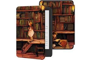 Ayotu Custodia per Kindle 2022 (11a generazione), Smart Cover con Auto Wake/Sleep, Solo per 6 pollici Kindle versione 2022, La Biblioteca