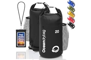 OceanOnlineStore Oceandrybag - Waterproof Dry Bag Backpack - Floating Dry Sack Portable for Kayaking, Beach, Rafting, Boating, Hiking, Camping, Fishing with Waterproof Phone Case