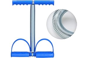 COVVY Upgrade Elastic Sit Up Pull Rope Spring Tension Foot Pedal Waist Arm Abdomen Leg Exerciser Tummy Trimmer Equipment Body Building Tummy Stretching Slimming Training for Home Gym Fitness