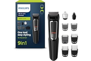‎PHILIPS Philips Multigroom Series 3000 9-in-1, für Gesicht und Haare (Model MG3740/15)