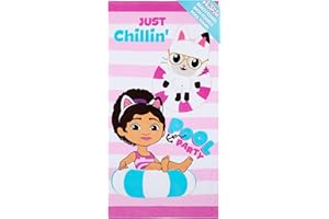 Gabby's Dollhouse Towel for Kids Toddlers Soft Absorbent Bath Shower Swimming Beach Towel 100% Cotton Quick Dry Holiday Essentials 140x70cm