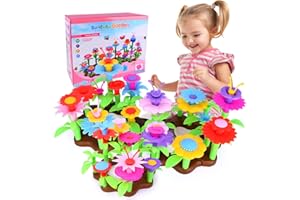 kramow Set de Construcción Jardín Flores 104 Piezas, Juguetes Educativos para Niñas y Niños de 3 a 6 Años, Regalo Creativo