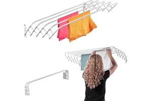 ‎KADAX KADAX klappbarer Wäscheständer für Waschraum, platzsparender Wäschetrock-ner aus Metall, ausziehbare Akkordeonwand, Kleiderbügel für Innenbereich (100cm)