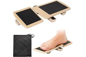 RobLuX Tabla de Equilibrio de una Sola Pierna Entrenador de Tobillo y Pie de Madera Entrenamiento de Equilibrio Entrenamiento para el Pie para Estiramiento de Tobillo