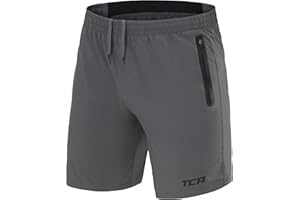 TCA Herren Elite Tech Leichte Laufhose Gymshorts Trainingsshorts und Laufshorts mit Reißverschlusstaschen - Sporthose Herren Kurz