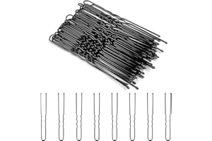 Mesybveo 200 Pezzi Forcine per Capelli, 6 cm Forma di U Fermagli per Capelli da donna, fermaglio per capelli ondulato fermaglio per capelli invisibile, Adatto a forcina per ragazze, parrucchiere