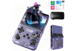 Lihaian R36S Retro Handheld Spielkonsole,128 G über 40.000 Spiele,Retro Konsole 3.5-Zoll-IPS-Bildschirm,Linux-System,Tragbare Mini-Arcade, unterstützt mehrere Emulatoren (R36s-Lila)