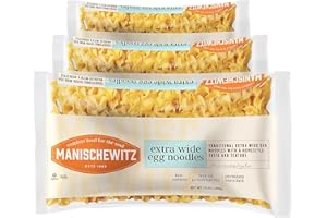 Manischewitz Traditional Extra Wide Egg Noodles 340g (Pack of 3), Homestyle Taste & Texture, Premium Enriched, No Preservatives, Low Sodium