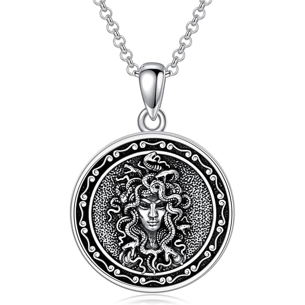 Anello Serpente Stile Greco, Medusa, Argento Antico, Moda Gotica, Taglia Unica - Foto 5