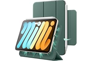 JETech Magnetyczne Etui dla iPad mini (A17 Pro, Model 2024, 7. Generacji) / mini 6 (Model 2021, 6. Generacji), Smukły Case z Funkcją Automatycznego Budzenie/Usypianie (Mglisty Zielony)