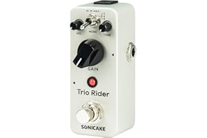 SONICAKE Overdrive Pedal Analog Classic Guitar Effektpedal 3 Modi Buffered Bypass Trio Rider
