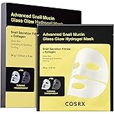 Cosrx Advanced Snail Mucin Glass Glow Hydrogel Mask 34G / 1.19 Oz. X 3Ea