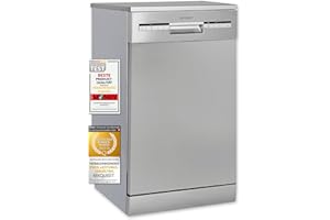 Exquisit Geschirrspüler GSP59109-030E silber | Spülmaschine 45 cm | Power+ | ECO Modus | Unterbaugerät