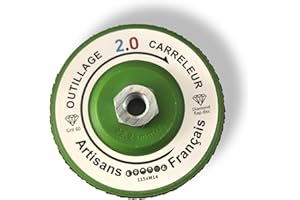 2.0 OUTILLAGE CARRELEUR ARTISAN FRANÇAIS Disque Diamant à Lamelles 125mm - Coupe & Finition Carrelage, Grès Cérame, Pierre - Outillage Carreleur 2.0 (Grain 60)