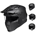 Casque Moto Cross YEMA YM-915 Homologué ECE - Intégral, Visière Double, Ventilation Réglable | Pour Enduro, Quad, VTT | Homme/femme, Coque ABS