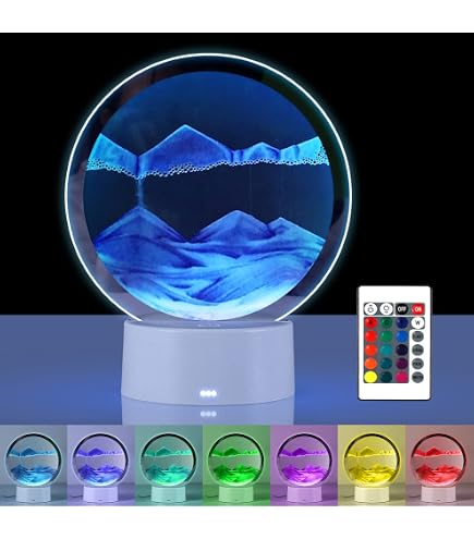 BVJKHQ 3D Sandbild Mit Nachtlicht – 10 Zoll, 360° Drehbar, USB-Aufladung, 3 Lichtmodi – Entspannende Deko Für Erwachsene & Kinder BVJKHQ 3D Sandbild Mit Nachtlicht – 10 Zoll, 360° Drehbar, USB-Aufladung, 3 Lichtmodi – Entspannende Deko Für Erwachsene & Kinder