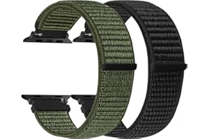 enkic Nylon Armband Kompatibel mit Apple Watch Armband 49mm 46mm 45mm 44mm 42mm 41mm 40mm 38mm Damen Herren, 2 Stück Ersatz Sport Uhrenarmband für iWatch Series 11 10 9 8 7 6 5 4 3 2 1 SE Ultra 3/2/1
