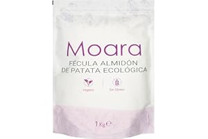 MOARA Fécula de patata sin gluten, ecológica y vegana - Harina o almidón de papa BIO (1kg)