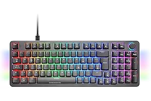 Mars Gaming MKPRO, Teclado Mecánico Gaming Completo, RGB Chroma, Switches Hot-Swap Mecánicos, Antighosting, Rueda de Control, Software Avanzado, Multiplataforma, Switch Azul, Español, Negro