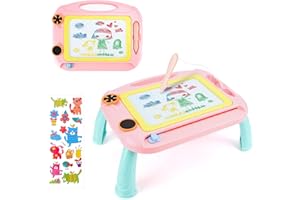 Donaky Magnetic Drawing Board, 28×22cm Scribble Doodle Board for Toddlers Erasable Writing Board Pad Educational Toy for Kids Girls Boys, Pink
