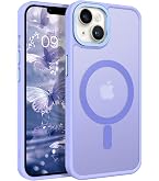 JETech Cover Magnetica per iPhone 14 Plus 6,7 Pollici Compatibile con MagSafe, Cellulare Paraurti Custodia, Solida Colore Opaco TPU Telaio, Anti-Graffio Retro Trasparente (Mezzanotte